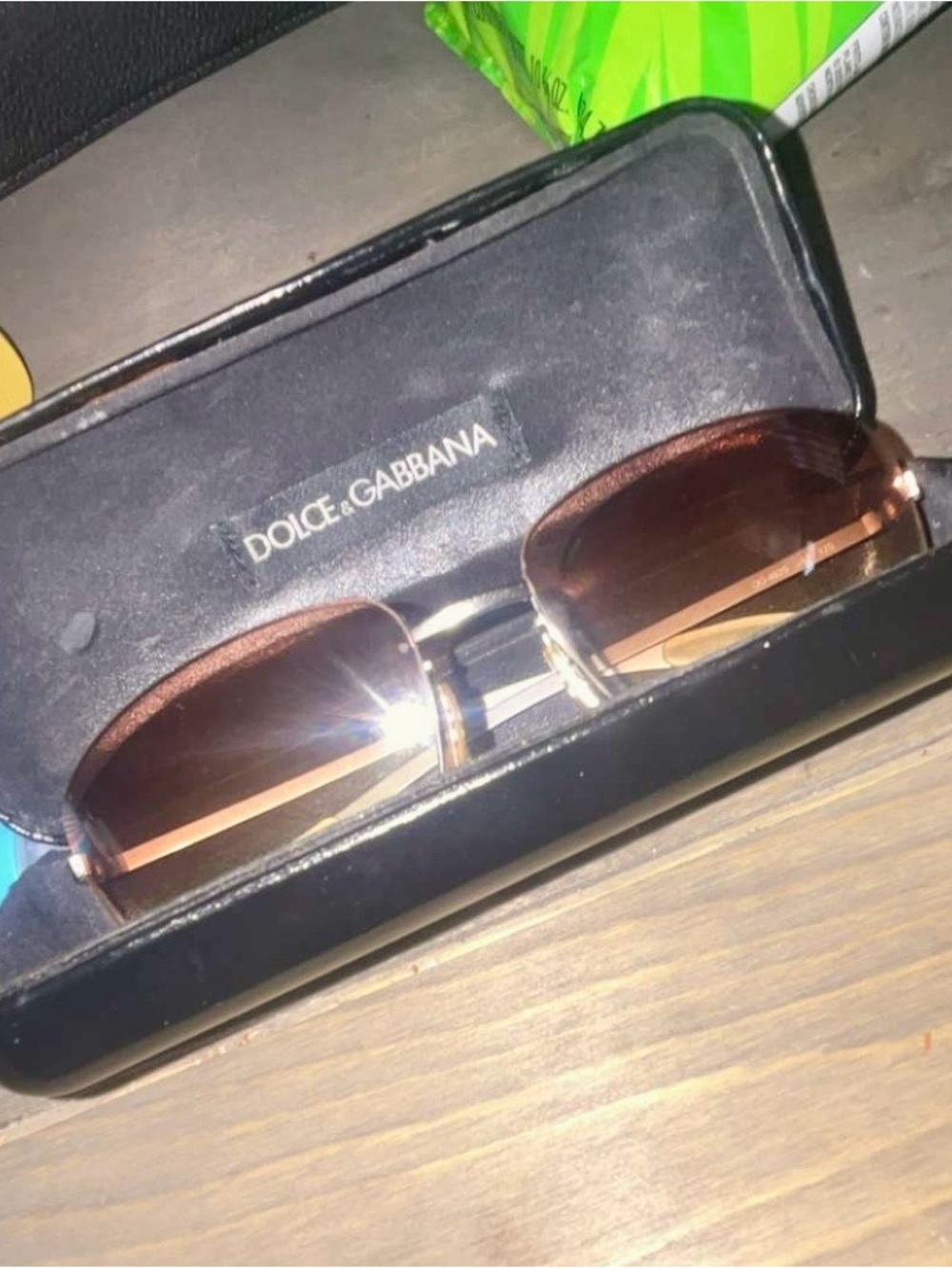 Dolce & Gabbana Glossy Black Sunglasses Case